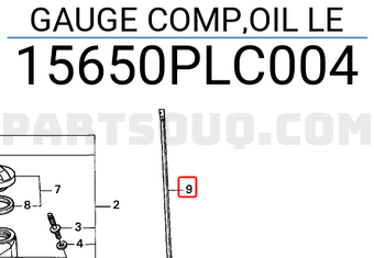 Honda 15650PLC004 GAUGE COMP,OIL LE
