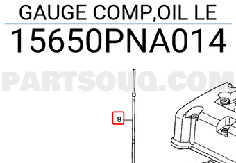 Honda 15650PNA014 GAUGE COMP,OIL LE