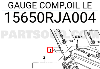 Honda 15650RJA004 GAUGE COMP,OIL LE