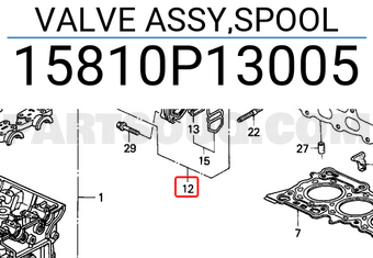 Honda 15810P13005 VALVE ASSY,SPOOL