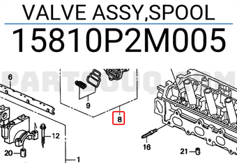 Honda 15810P2M005 VALVE ASSY,SPOOL