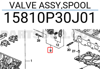 Honda 15810P30J01 VALVE ASSY,SPOOL