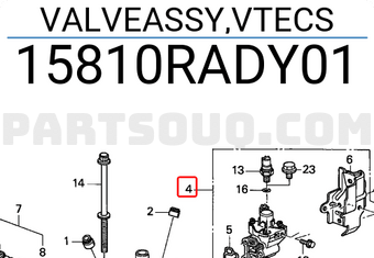 Honda 15810RADY01 VALVEASSY,VTECS