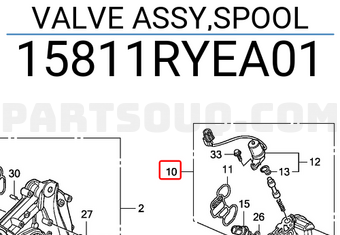 Honda 15811RYEA01 VALVE ASSY,SPOOL