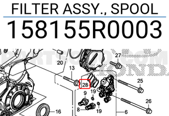 Honda 158155R0003 FILTER ASSY., SPOOL