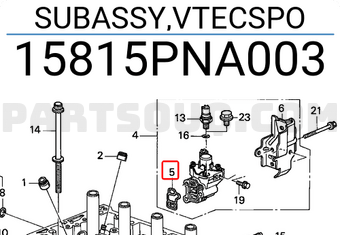 Honda 15815PNA003 SUBASSY,VTECSPO