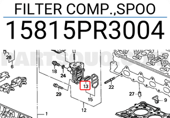 Honda 15815PR3004 FILTER COMP.,SPOO