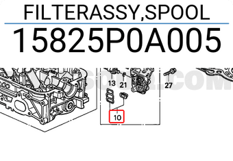 Honda 15825P0A005 FILTERASSY,SPOOL