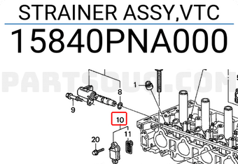 Honda 15840PNA000 STRAINER ASSY,VTC