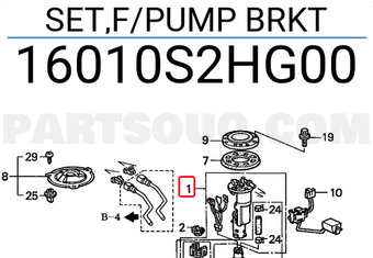 Honda 16010S2HG00 SET,F/PUMP BRKT