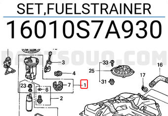 Honda 16010S7A930 SET,FUELSTRAINER