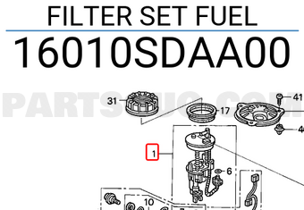 Honda 16010SDAA00 FILTER SET FUEL