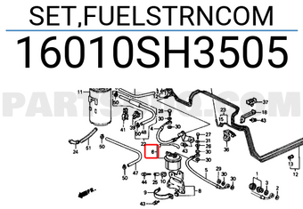 Honda 16010SH3505 SET,FUELSTRNCOM