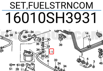 Honda 16010SH3931 SET,FUELSTRNCOM