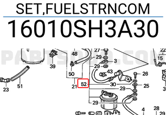 Honda 16010SH3A30 SET,FUELSTRNCOM