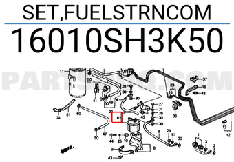 Honda 16010SH3K50 SET,FUELSTRNCOM