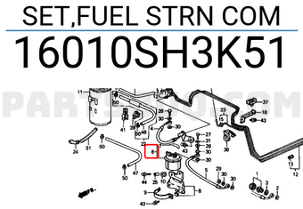 Honda 16010SH3K51 SET,FUEL STRN COM