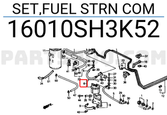 Honda 16010SH3K52 SET,FUEL STRN COM