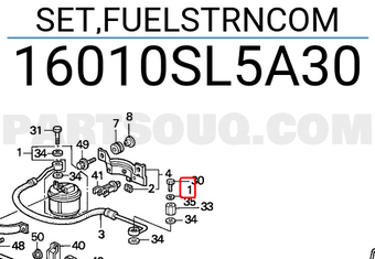 Honda 16010SL5A30 SET,FUELSTRNCOM