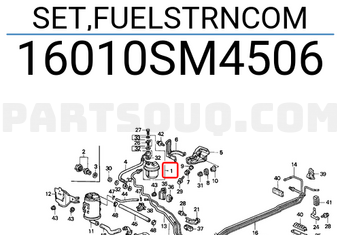 Honda 16010SM4506 SET,FUELSTRNCOM