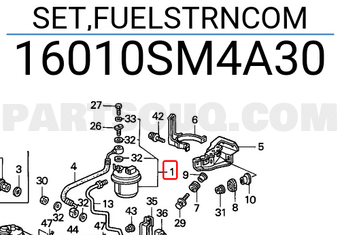 Honda 16010SM4A30 SET,FUELSTRNCOM