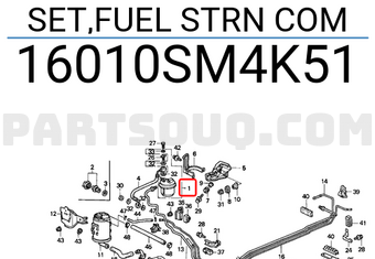 Honda 16010SM4K51 SET,FUEL STRN COM