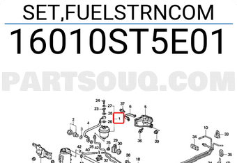 Honda 16010ST5E01 SET,FUELSTRNCOM