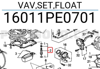 Honda 16011PE0701 VAV,SET,FLOAT