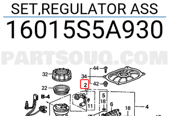 Honda 16015S5A930 SET,REGULATOR ASS