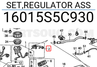 Honda 16015S5C930 SET,REGULATOR ASS