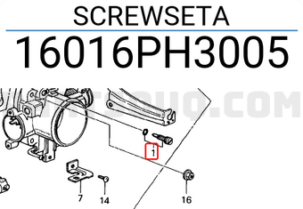 Honda 16016PH3005 SCREWSETA