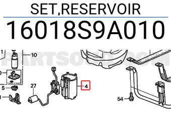 Honda 16018S9A010 SET,RESERVOIR
