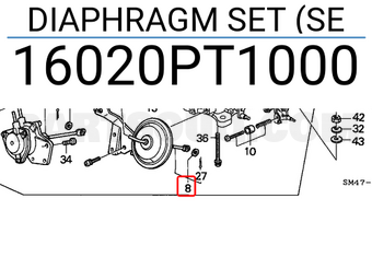 Honda 16020PT1000 DIAPHRAGM SET (SE