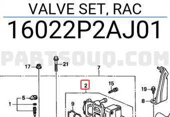 Honda 16022P2AJ01 VALVE SET, RAC