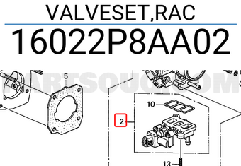 Honda 16022P8AA02 VALVESET,RAC