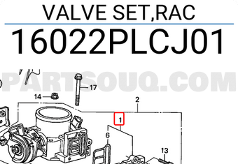 Honda 16022PLCJ01 VALVE SET,RAC