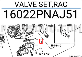 Honda 16022PNAJ51 VALVE SET,RAC