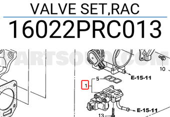 Honda 16022PRC013 VALVE SET,RAC