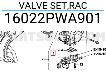 Honda 16022PWA901 VALVE SET,RAC