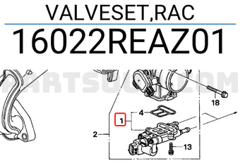 Honda 16022REAZ01 VALVESET,RAC