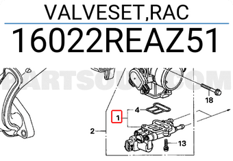 Honda 16022REAZ51 VALVESET,RAC