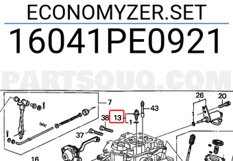 Honda 16041PE0921 ECONOMYZER.SET