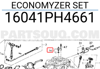 Honda 16041PH4661 ECONOMYZER SET
