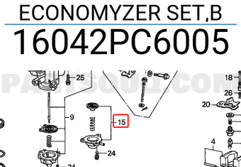 Honda 16042PC6005 ECONOMYZER SET,B