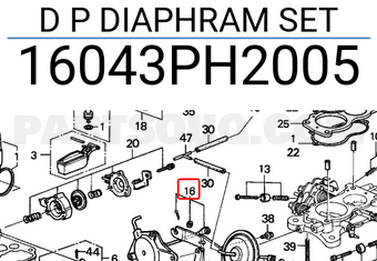 Honda 16043PH2005 D P DIAPHRAM SET