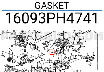 Honda 16093PH4741 GASKET