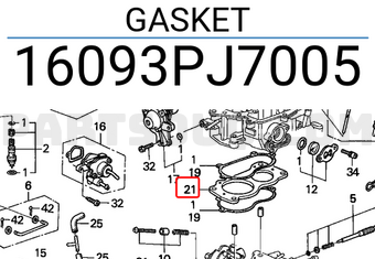 Honda 16093PJ7005 GASKET