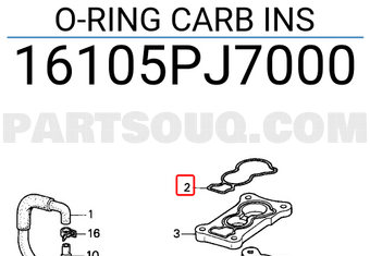 Honda 16105PJ7000 O-RING CARB INS