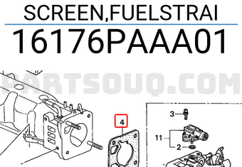 Honda 16176PAAA01 SCREEN,FUELSTRAI