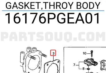 Honda 16176PGEA01 GASKET,THROY BODY